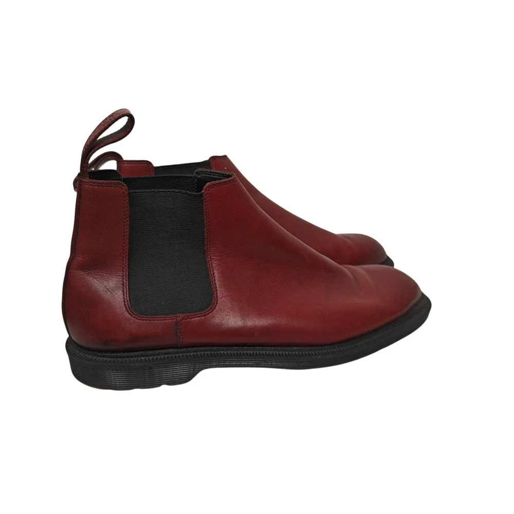 Dr. Martens Flora Cherry Red Leather Chelsea Boots Mens 9 Womens 10 EU 42